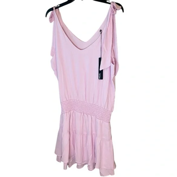 KRISA Tie Strap Tank Dress in Lavender Size Large - Picture 2 of 3